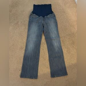 Motherhood Maternity Super Stretch Straight Leg Blue Jeans